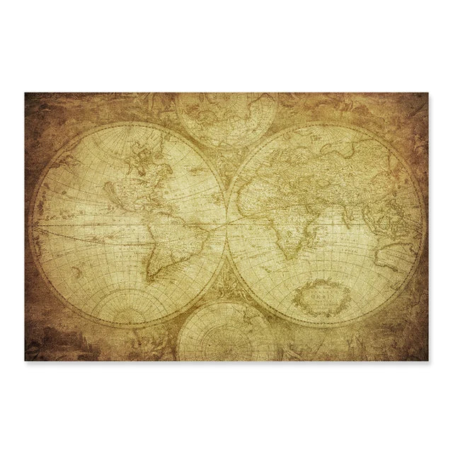 Antique Ancient History Map of the World Canvas Print