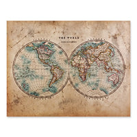 Antique Ancient History Map of the World Canvas Print