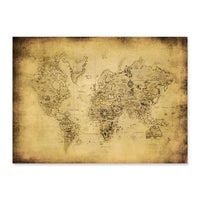 Antique Ancient History Map of the World Canvas Print