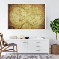 Antique Ancient History Map of the World Canvas Print