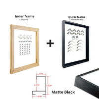 Black and Gold Metal Aluminum Canvas Wall Art Frames