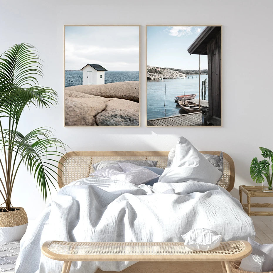 Boho Boats Canvas Wall Prints