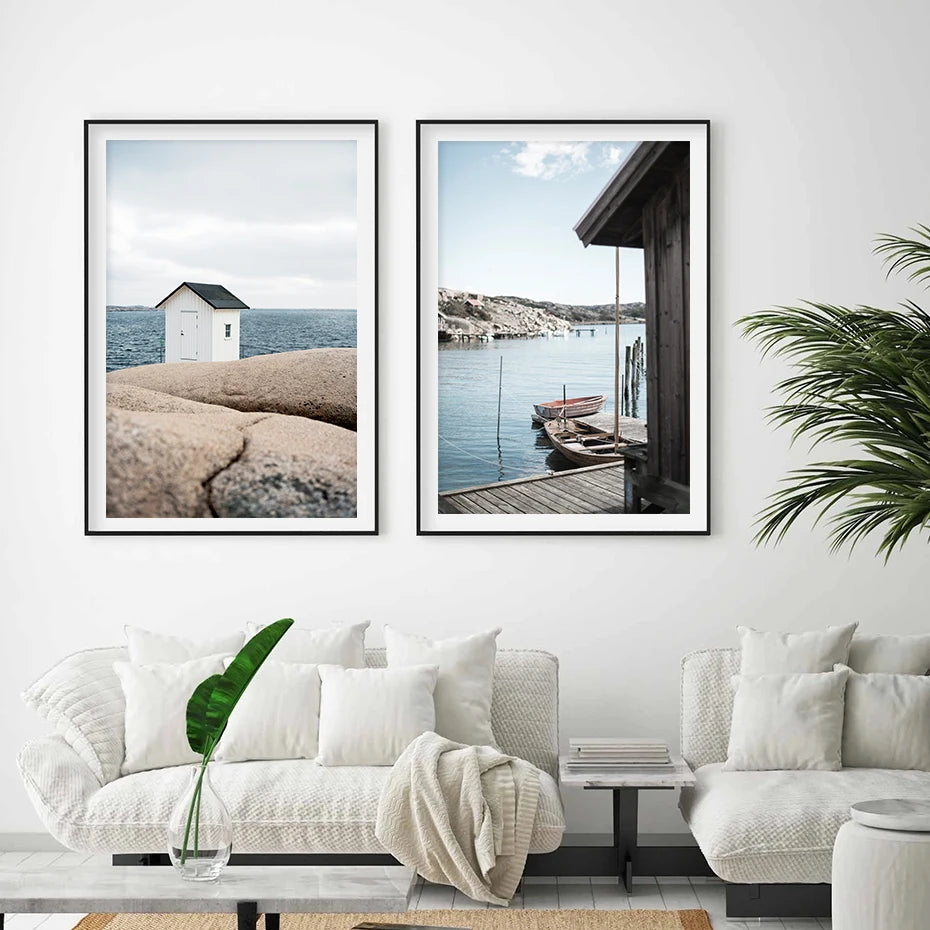 Boho Boats Canvas Wall Prints