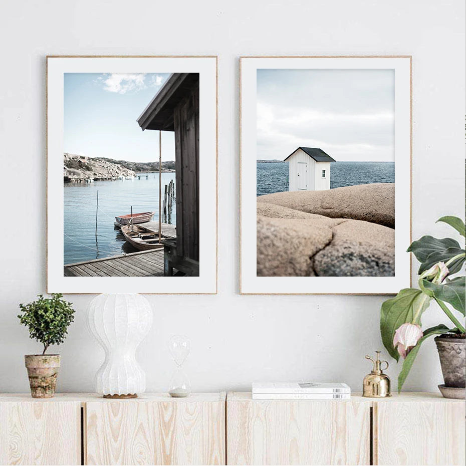 Boho Boats Canvas Wall Prints