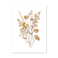 Boho Wildflower Watercolor Canvas Wall Prints