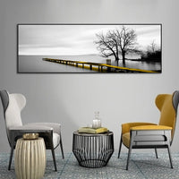 Calm Lakeside Long Canvas Wall Prints