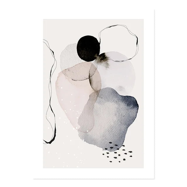 Watercolor Circles Canvas Wall Prints