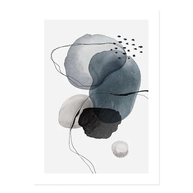 Watercolor Circles Canvas Wall Prints