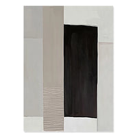 Contemporary Abstract Black and Beige Oil Canvas Prints