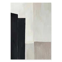 Contemporary Abstract Black and Beige Oil Canvas Prints