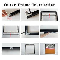 Black, Gold & Silver Aluminum Picture Frame Kit