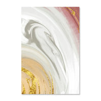 Pink, Gold, & Gray Marbled Canvas Wall Prints