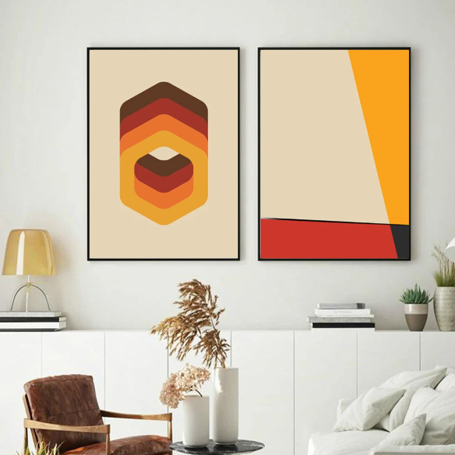 Colorful Graphic Shapes Canvas Print