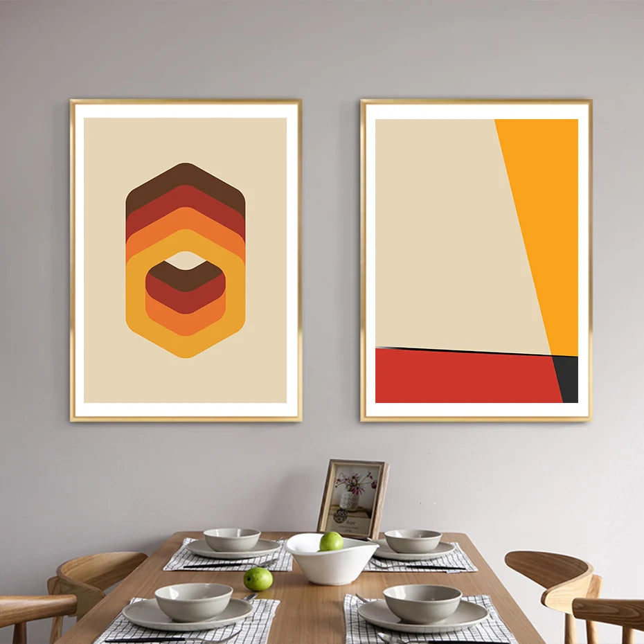 Colorful Graphic Shapes Canvas Print