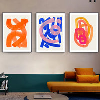 Mid Century Modern Strokes Canvas Wall Prints