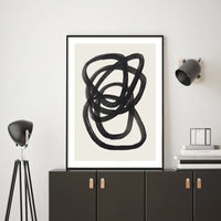 Mid Century Modern Strokes Canvas Wall Prints