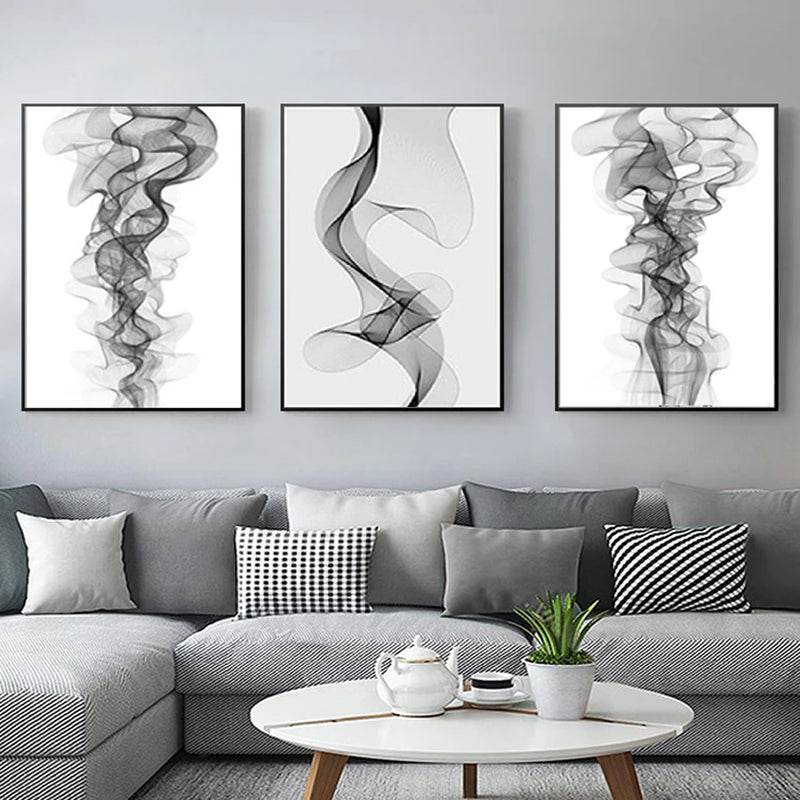 Black and White Canvas Wall Print