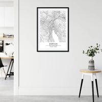 European City Maps Canvas Wall Prints