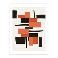 Orange and Black Nordic Canvas Wall Prints