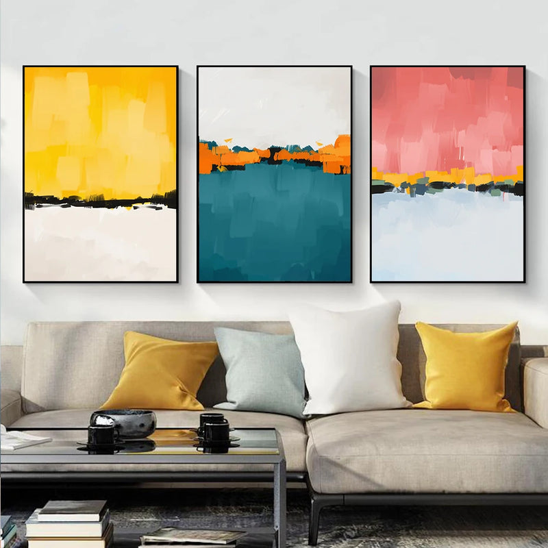 Watercolor Blocks Canvas Wall Print