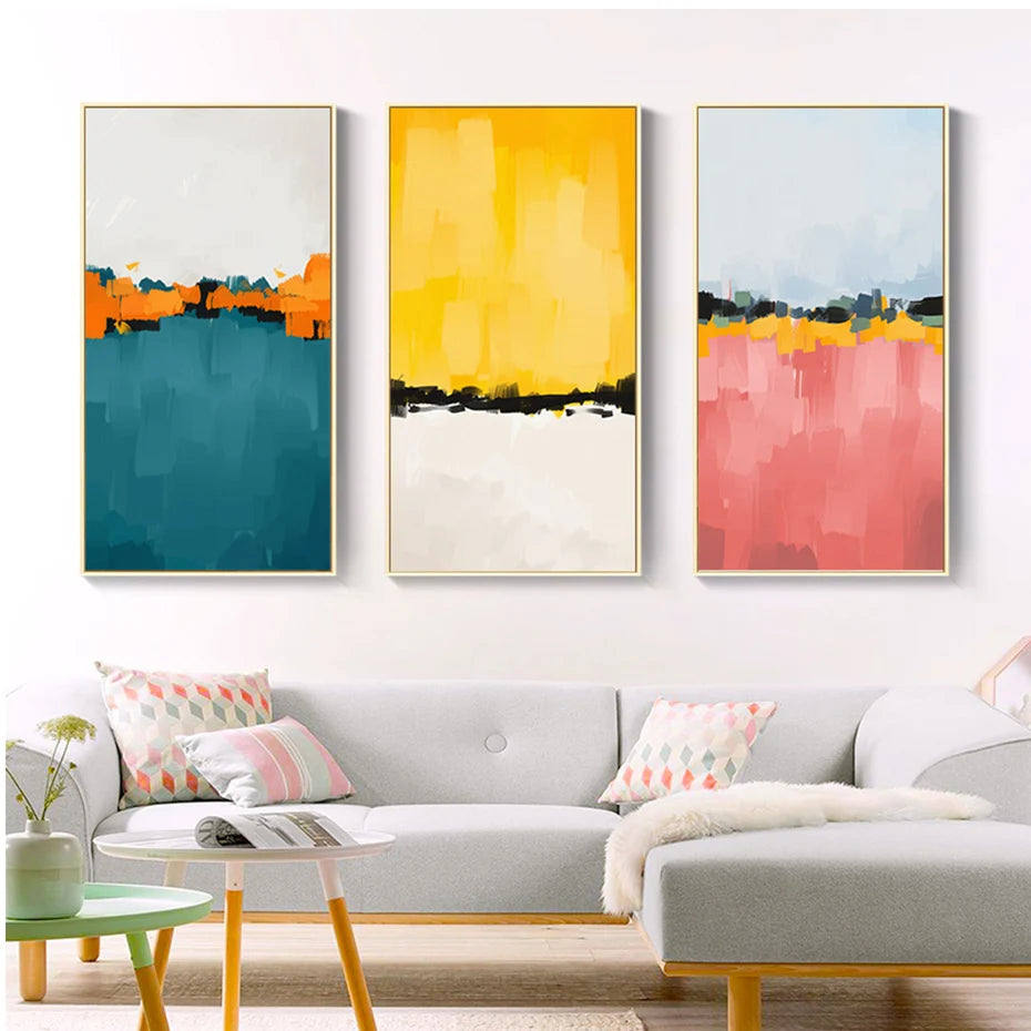 Watercolor Blocks Canvas Wall Print