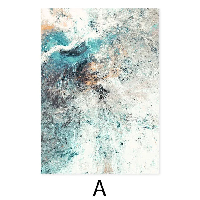 Turquoise Marble Canvas Wall Print