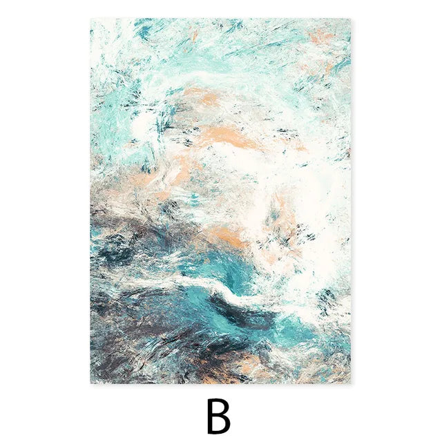 Turquoise Marble Canvas Wall Print