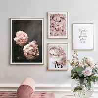 Pink Peonies Canvas Wall Prints