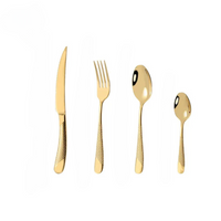 4Pcs Luxury Golden Cutlery Set