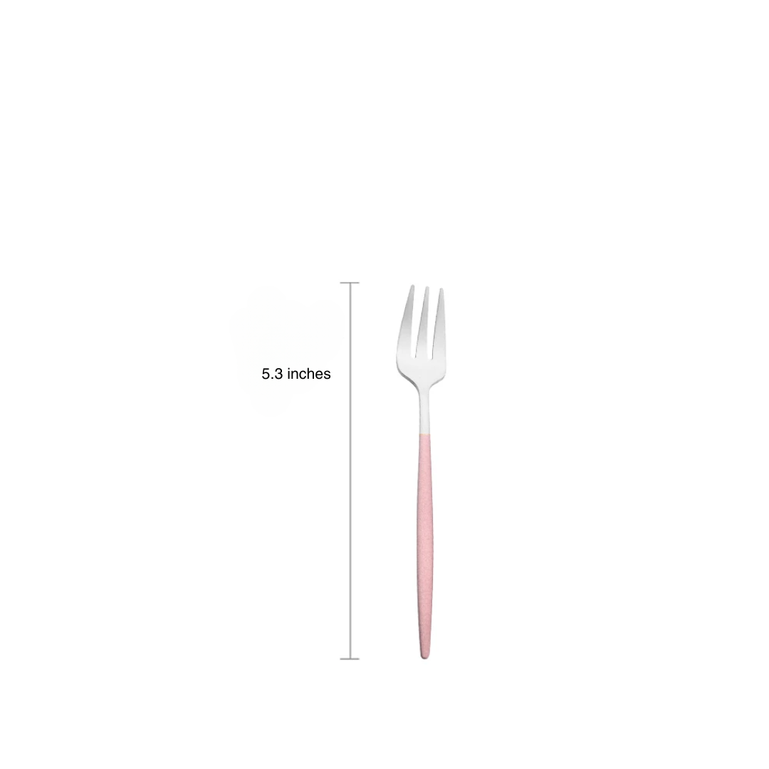 Luxury Pink Silver Cutlery Set