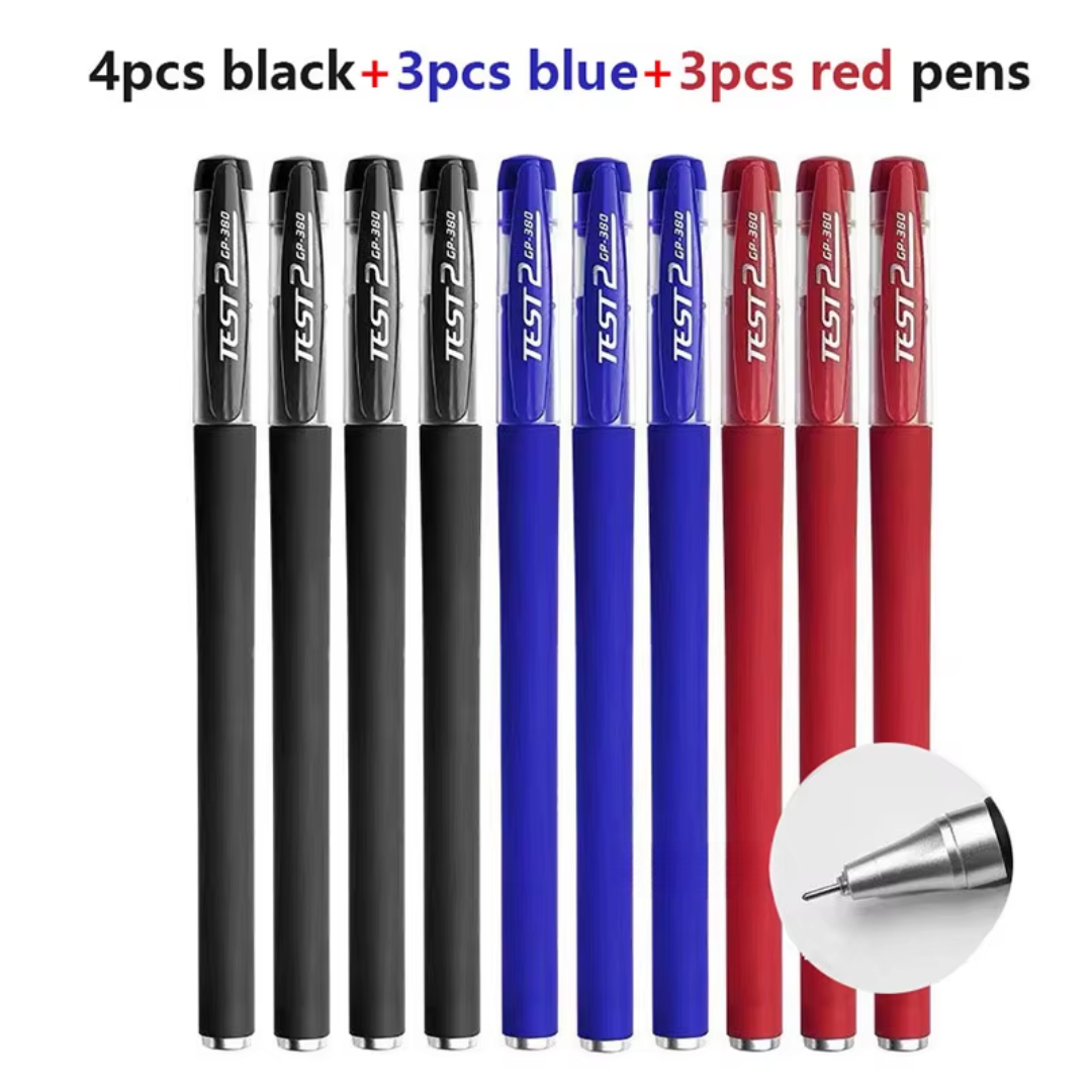 0.5mm Gel Pen Set – Black, Blue, Red Refills