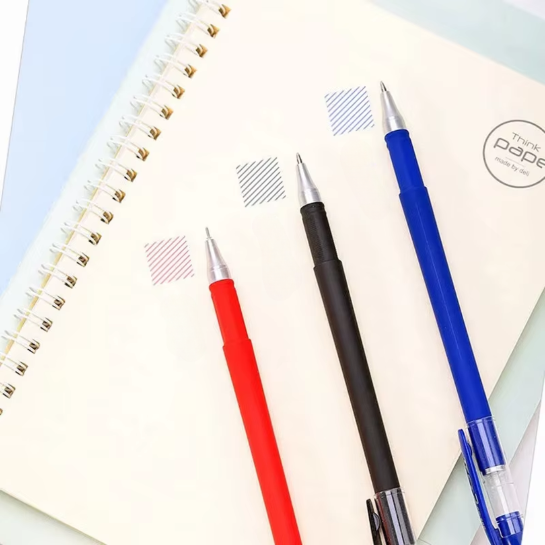 0.5mm Gel Pen Set – Black, Blue, Red Refills