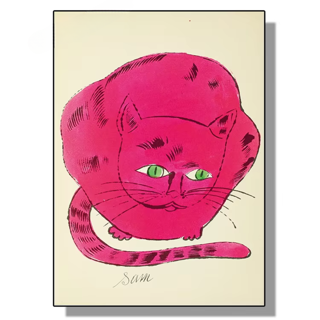 Warhol-Inspired Cat Wall Print