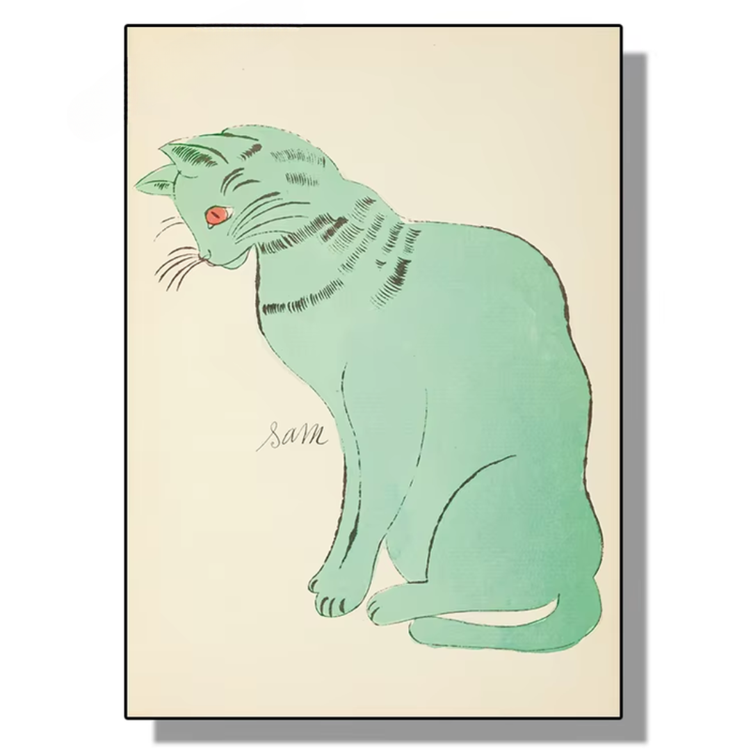 Warhol-Inspired Cat Wall Print