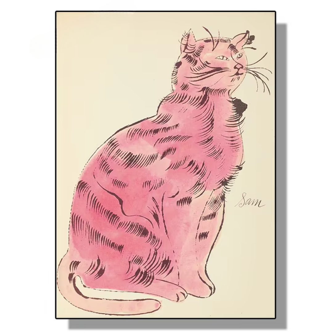 Warhol-Inspired Cat Wall Print