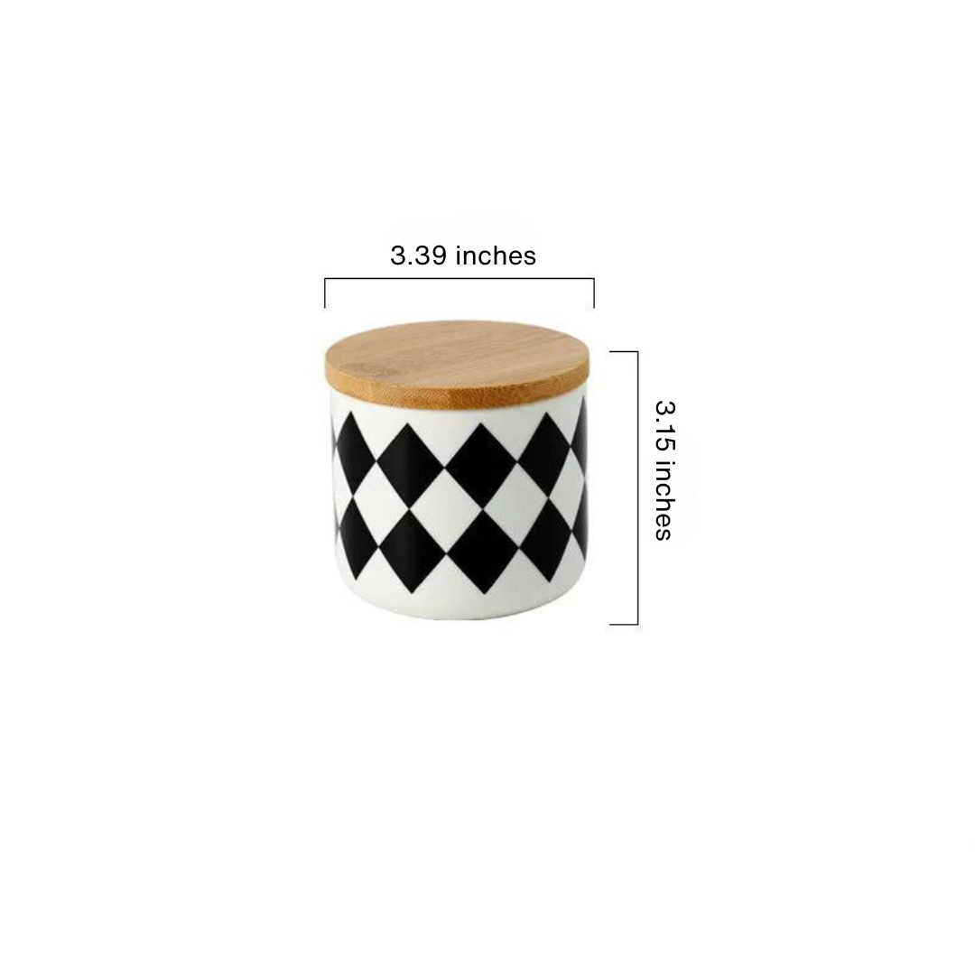 Checkered Ceramic Storage Jars