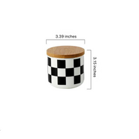 Checkered Ceramic Storage Jars