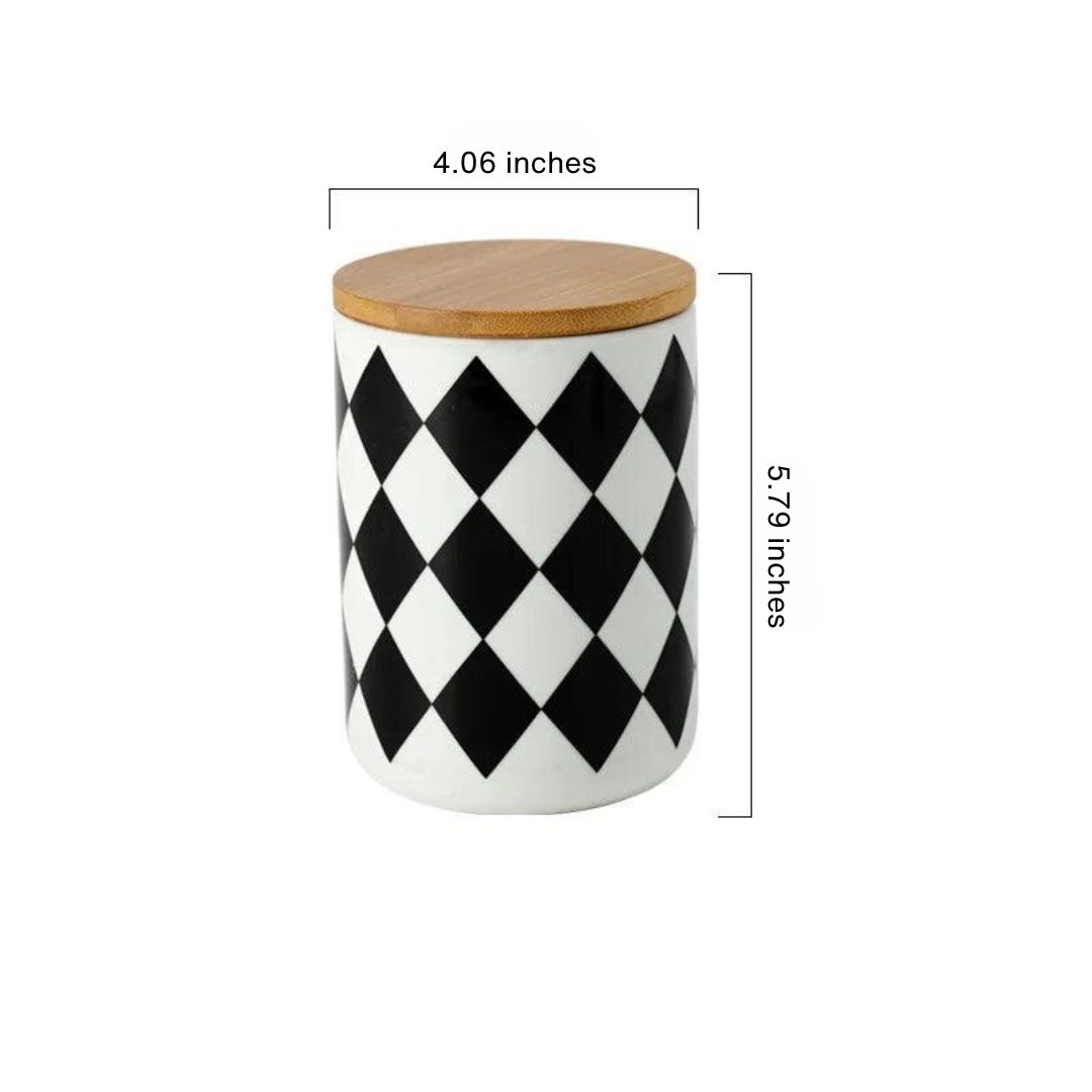 Checkered Ceramic Storage Jars