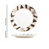 European-Style Patterned Ceramic Dinner Plates & Bowls