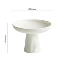 White Ceramic Tall Fruit/Snack Dishes