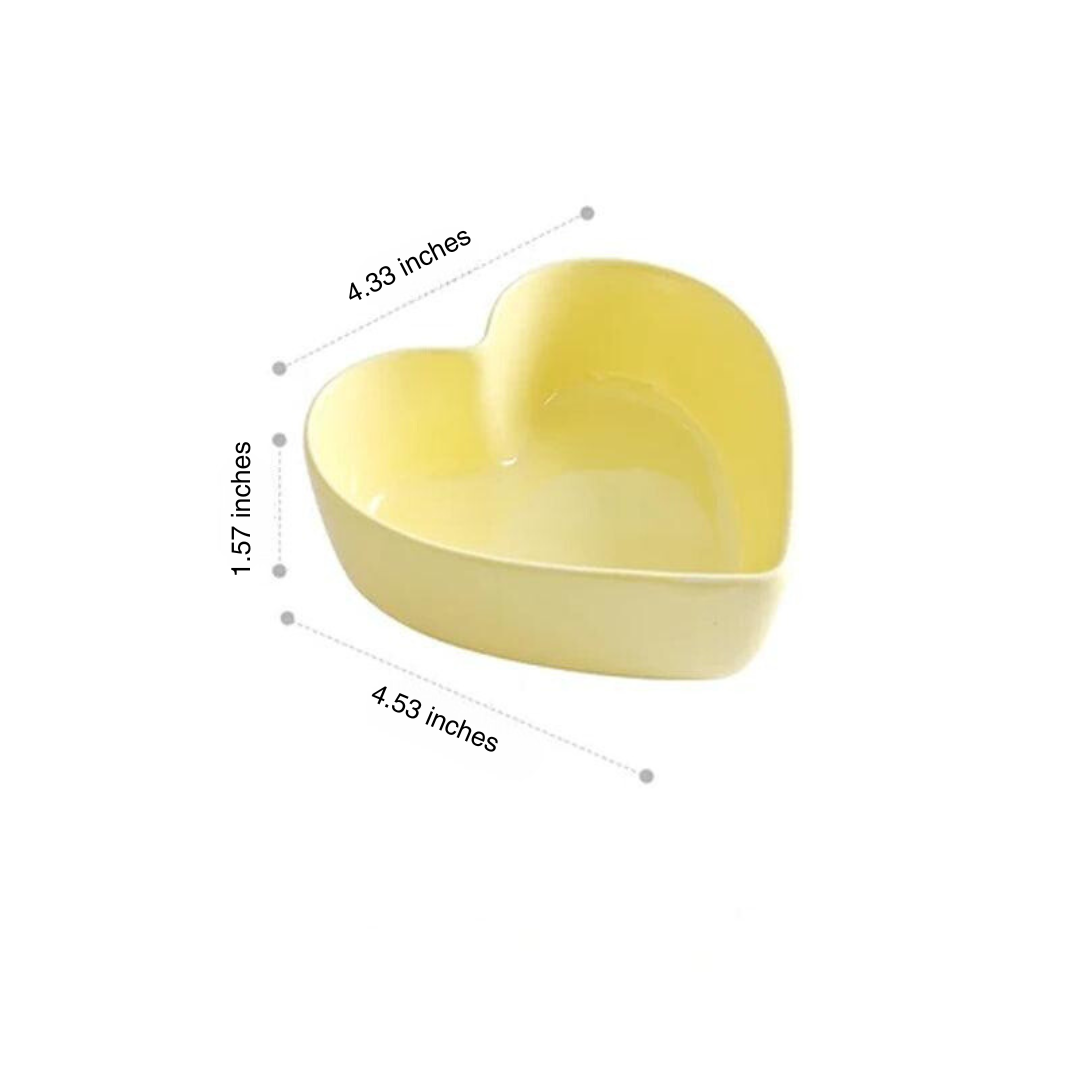 Heart-Shaped Ceramic Bowls