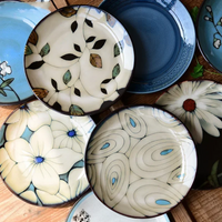 Hand-Painted Ceramic Bowls and Plates