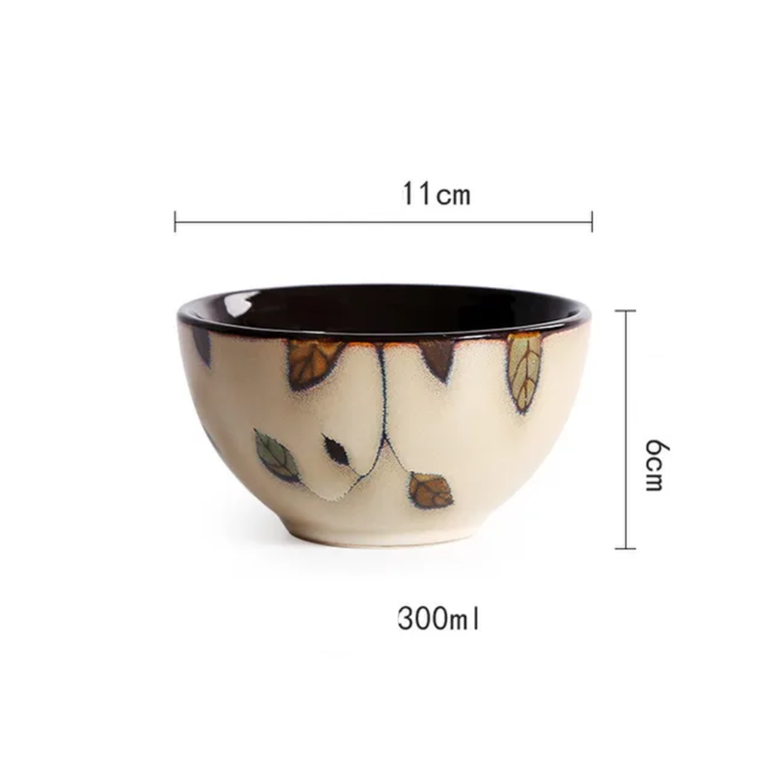 Hand-Painted Ceramic Bowls and Plates