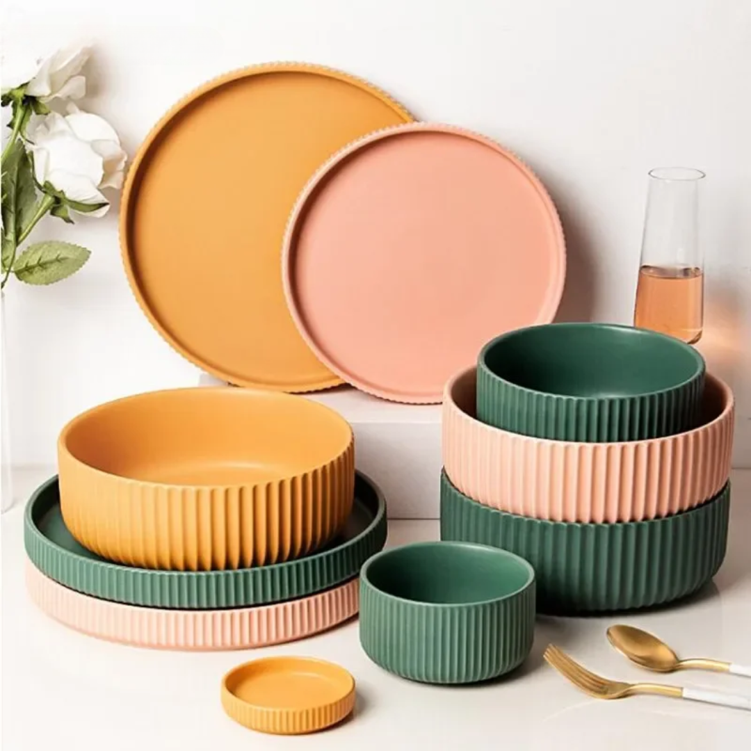 Solid Colored Ceramic Dinner Plates