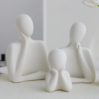 Abstract Frosted Ceramic Figurines