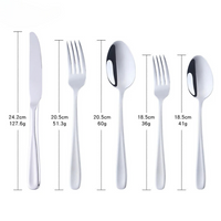 High Quality Stainless Steel Silverware Set - Silver