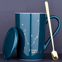 Dark Green Ceramic Constellation Mugs