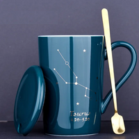 Dark Green Ceramic Constellation Mugs