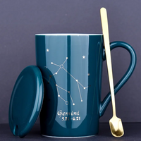 Dark Green Ceramic Constellation Mugs