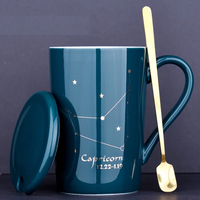 Dark Green Ceramic Constellation Mugs